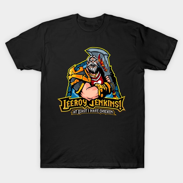 Leeroy Jenkins! T-Shirt by demonigote